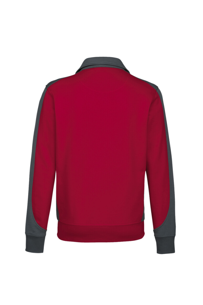 HAKRO Sweatjacke Contrast MIKRALINAR®, rot/anthrazit, M