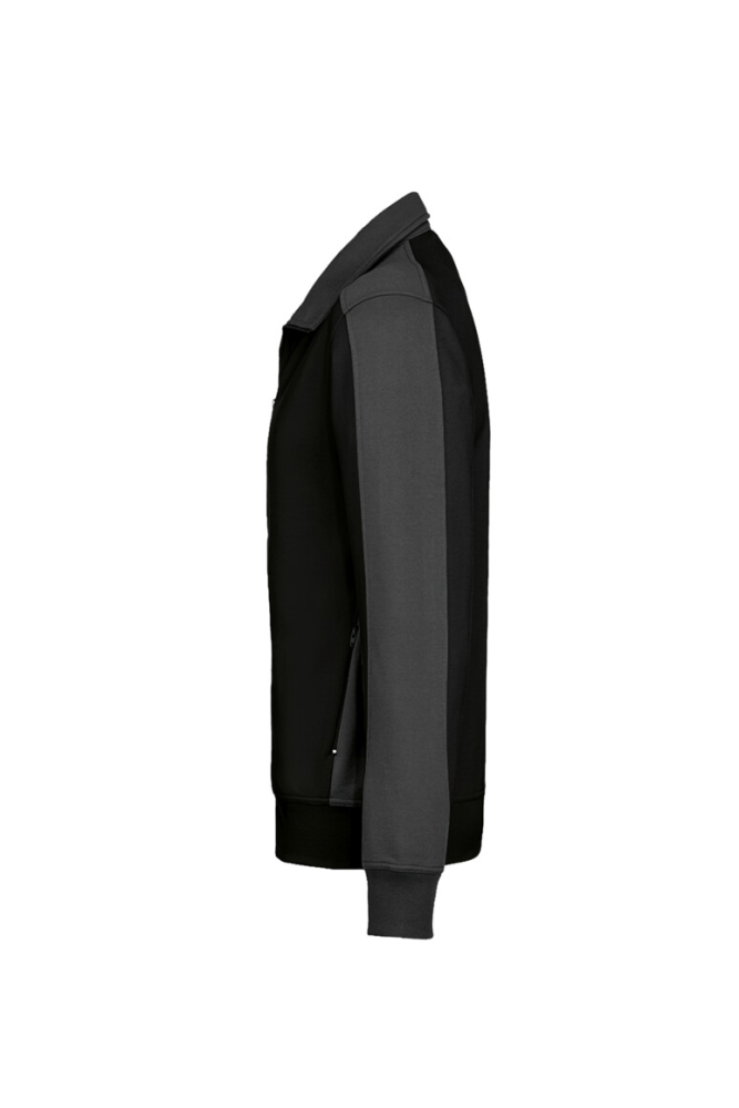 HAKRO Sweatjacke Contrast MIKRALINAR®, schwarz/anthrazit, 2XL