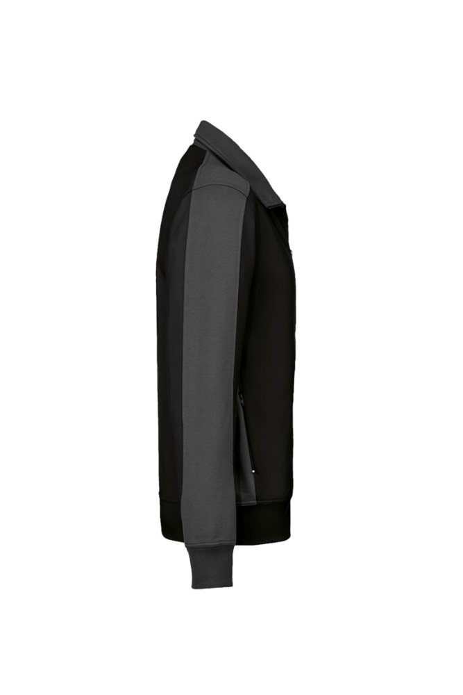 HAKRO Sweatjacke Contrast MIKRALINAR®, schwarz/anthrazit, 2XL