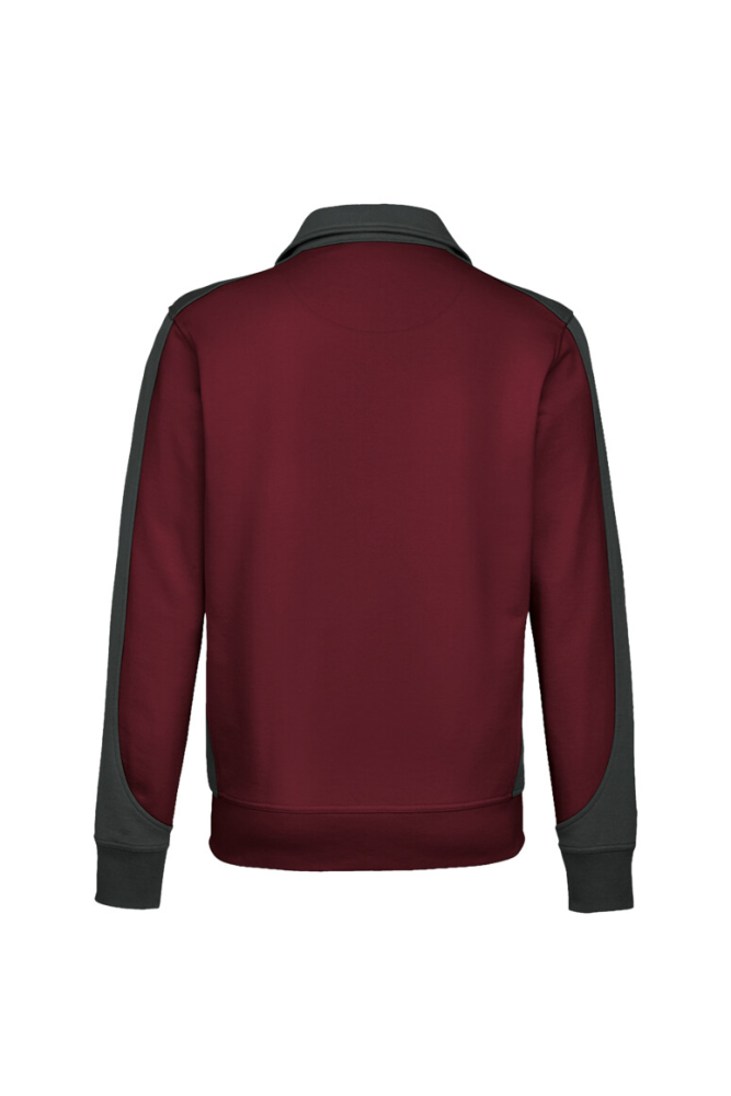 HAKRO Sweatjacke Contrast MIKRALINAR®, weinrot/anthrazit