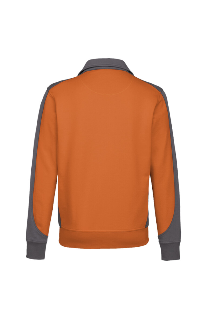 HAKRO Sweatjacke Contrast MIKRALINAR®, orange/anthrazit, 5XL
