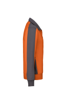 HAKRO Sweatjacke Contrast MIKRALINAR®, orange/anthrazit, 5XL