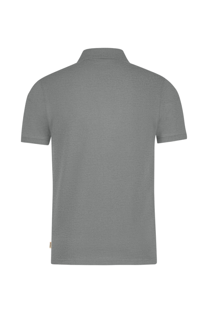 HAKRO Poloshirt Bio-Baumwolle GOTS, grau meliert, L