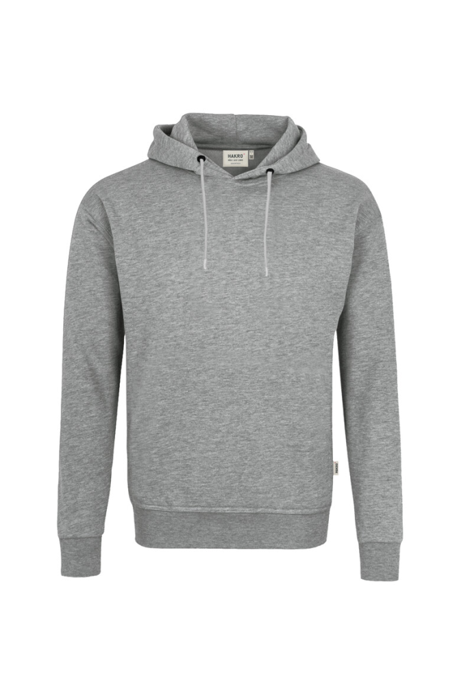 HAKRO Kapuzen-Sweatshirt Bio-Baumwolle GOTS, grau meliert, M
