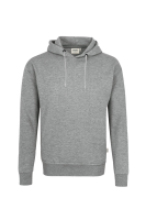 HAKRO Kapuzen-Sweatshirt Bio-Baumwolle GOTS, grau meliert, M