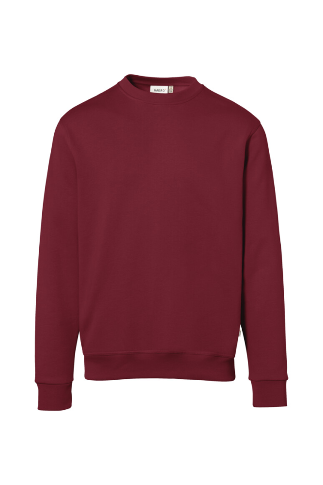 HAKRO Sweatshirt Bio-Baumwolle GOTS, weinrot, S