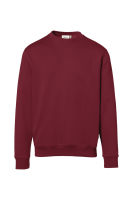 HAKRO Sweatshirt Bio-Baumwolle GOTS, weinrot, S