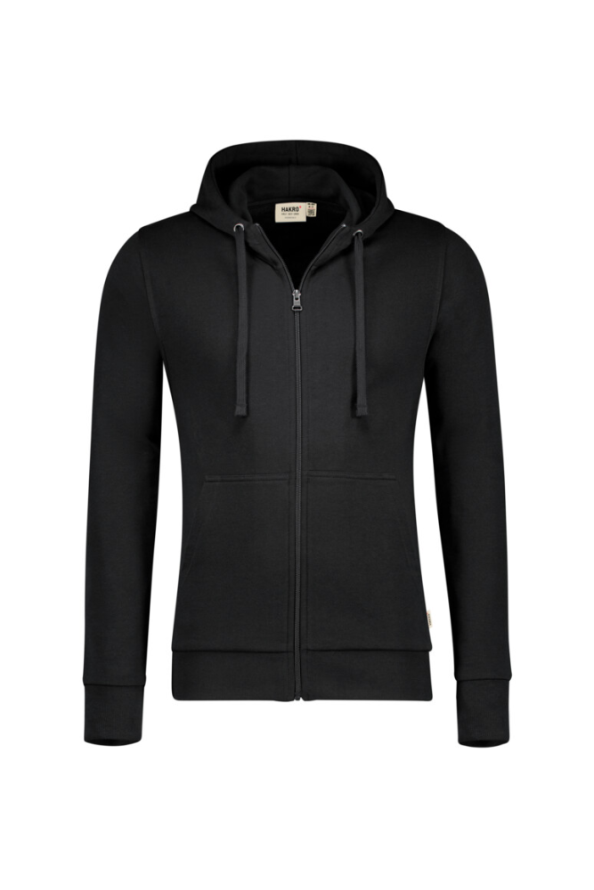 HAKRO Kapuzen-Sweatjacke Premium, schwarz, 2XS