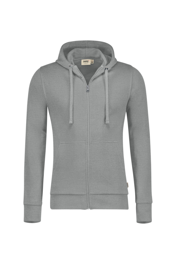 HAKRO Kapuzen-Sweatjacke Premium, grau meliert, S