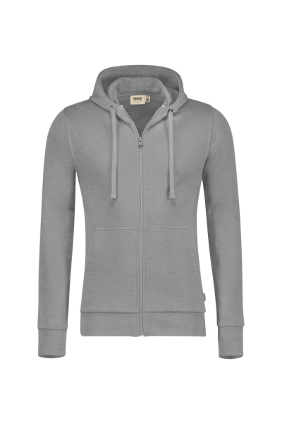 HAKRO Kapuzen-Sweatjacke Premium, grau meliert