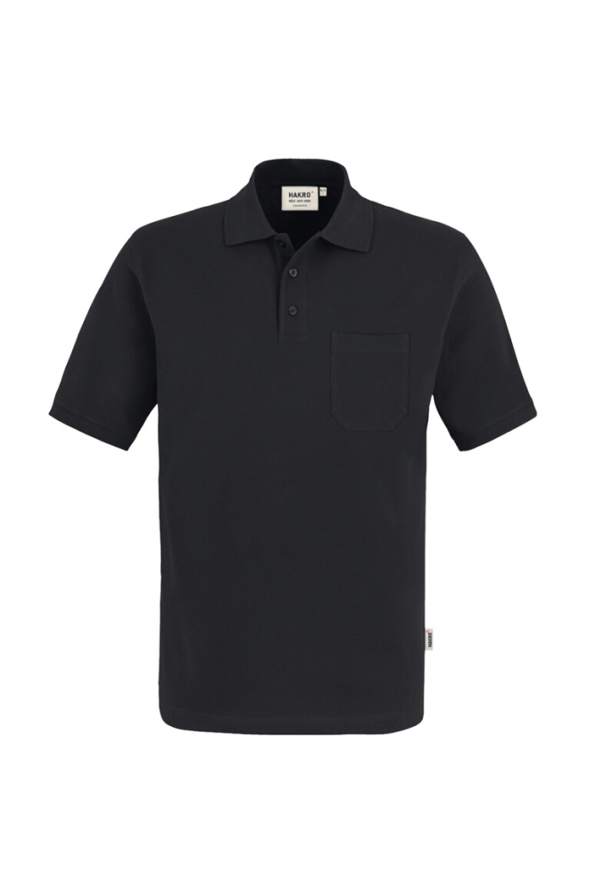 HAKRO Pocket-Poloshirt Top, schwarz, XL