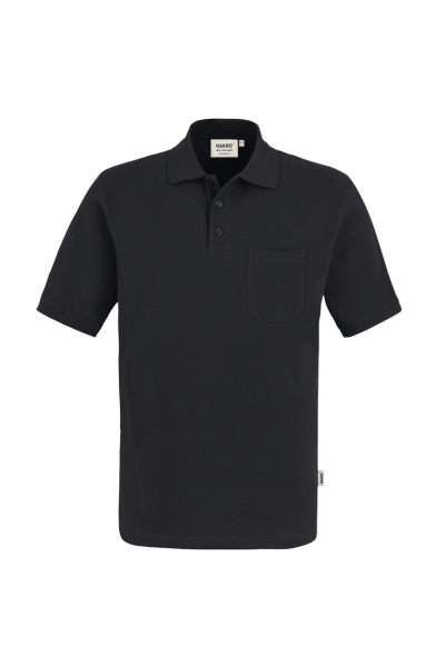 HAKRO Pocket-Poloshirt Top, schwarz