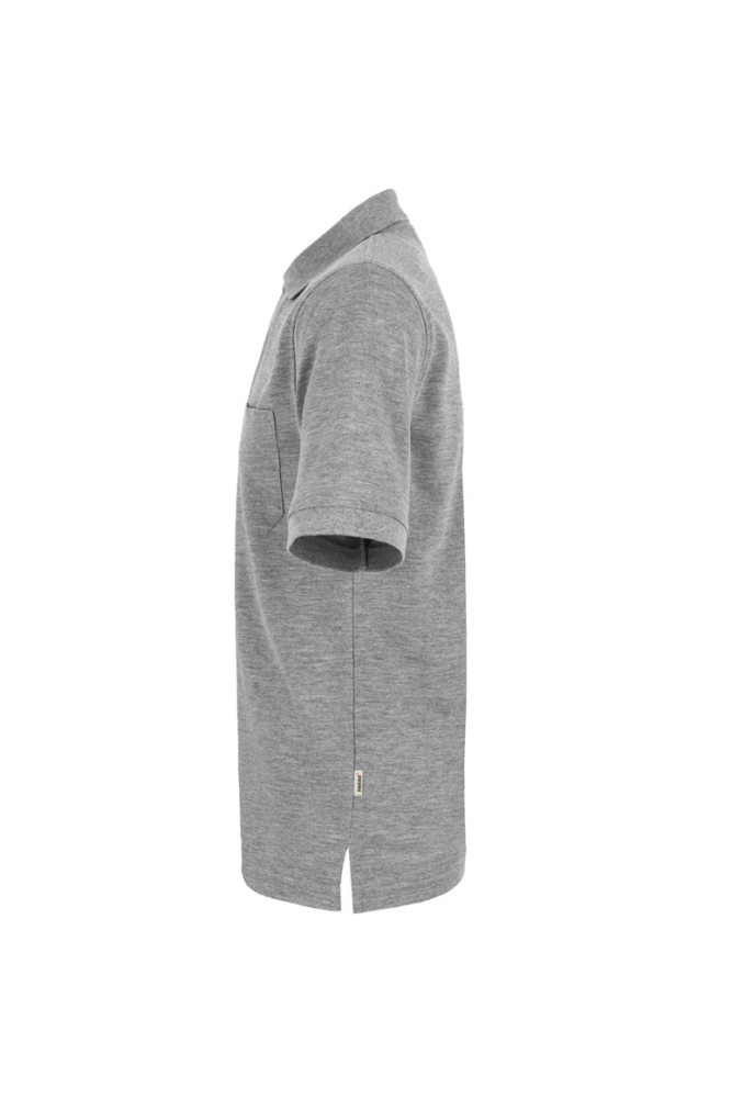 HAKRO Pocket-Poloshirt Top, grau meliert, XS