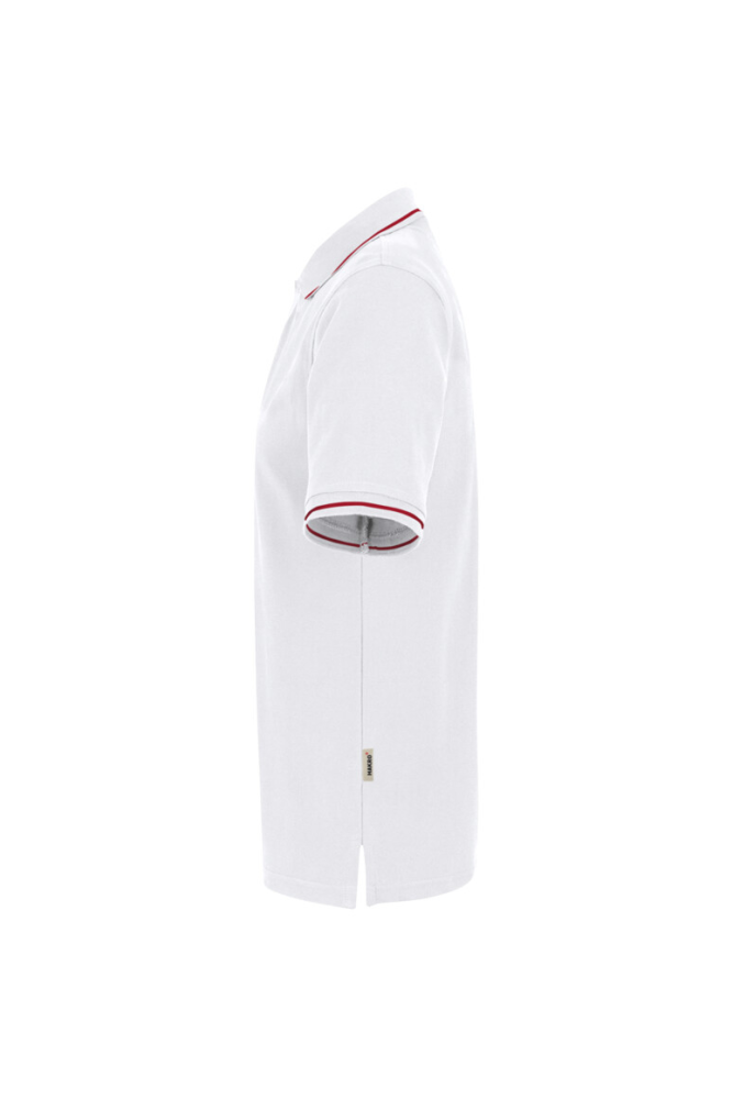 HAKRO Poloshirt Casual, weiss/rot, L