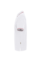 HAKRO Poloshirt Casual, weiss/rot, L