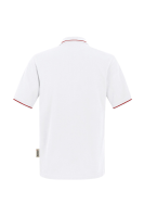 HAKRO Poloshirt Casual, weiss/rot, L