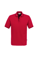 HAKRO Poloshirt Casual, rot/schwarz, 2XL