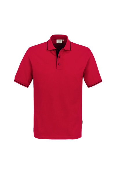 HAKRO Poloshirt Casual, rot/schwarz