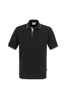 HAKRO Poloshirt Casual, schwarz/silber, M