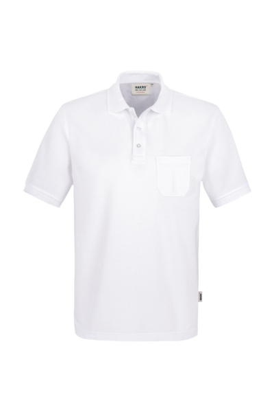 HAKRO Pocket-Poloshirt MIKRALINAR®, weiss
