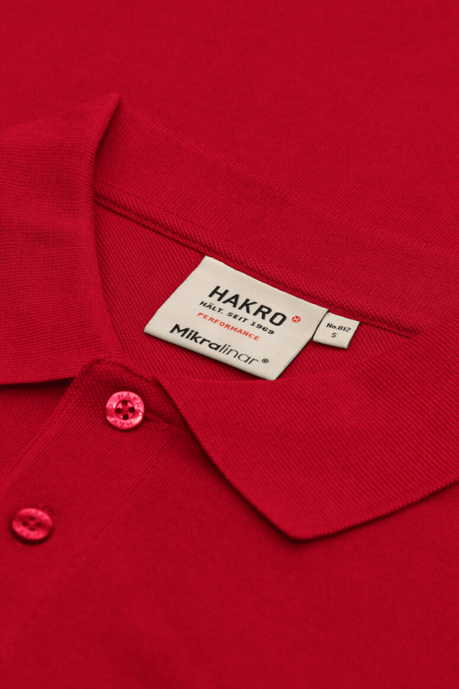 HAKRO Pocket-Poloshirt MIKRALINAR®, rot, S