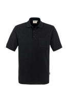 HAKRO Pocket-Poloshirt MIKRALINAR®, schwarz, XL