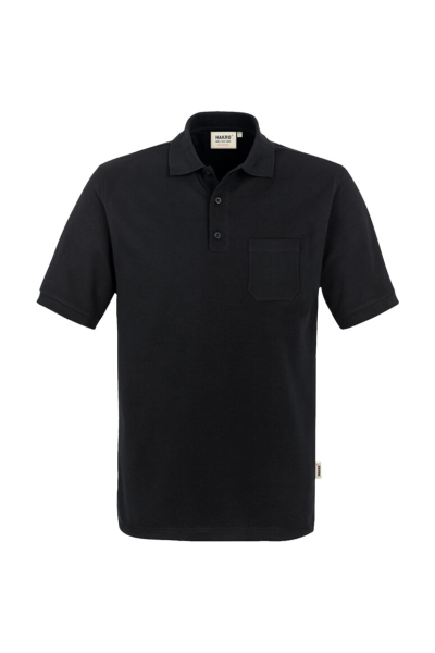 HAKRO Pocket-Poloshirt MIKRALINAR®, schwarz