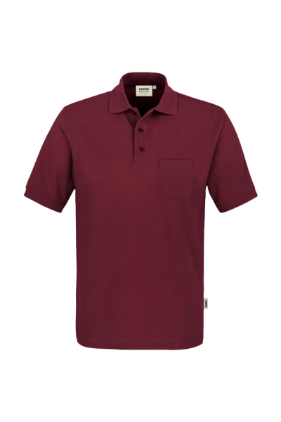 HAKRO Pocket-Poloshirt MIKRALINAR®, weinrot