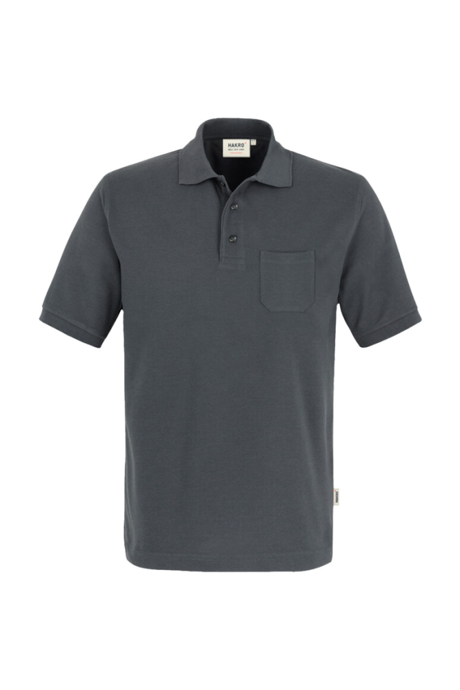 HAKRO Pocket-Poloshirt MIKRALINAR®, anthrazit, 2XL