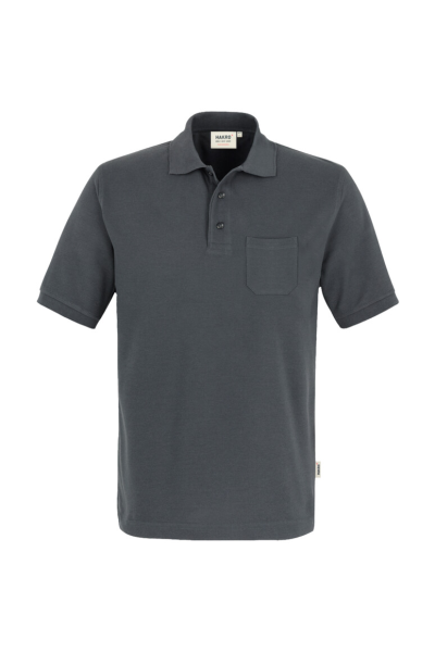 HAKRO Pocket-Poloshirt MIKRALINAR®, anthrazit