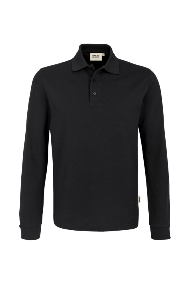HAKRO Longsleeve-Poloshirt MIKRALINAR®, schwarz, S