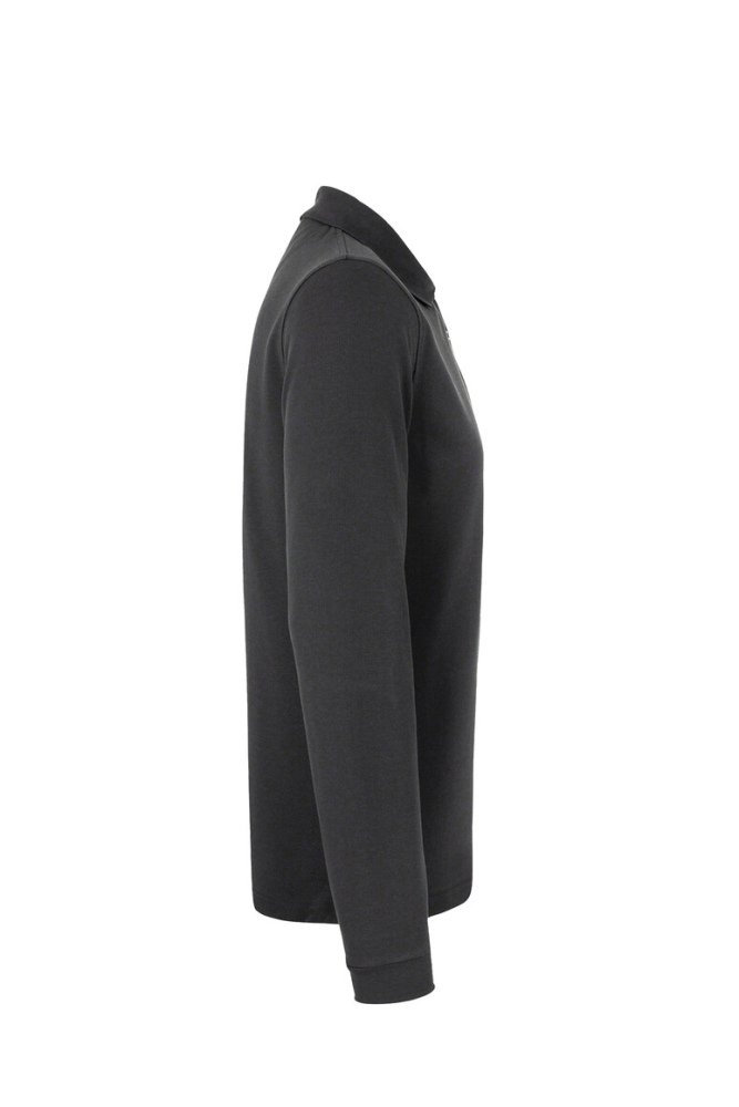 HAKRO Longsleeve-Poloshirt MIKRALINAR®, karbongrau, 6XL