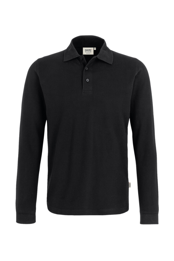 HAKRO Longsleeve-Poloshirt Classic, schwarz