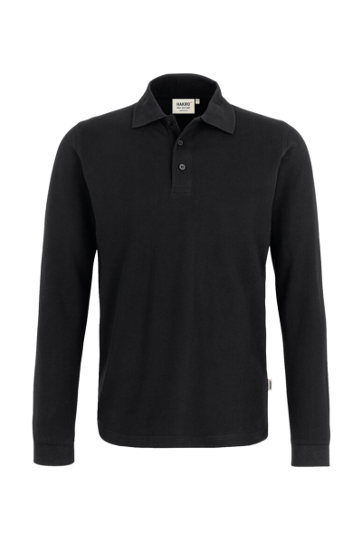 HAKRO Longsleeve-Poloshirt Classic, schwarz