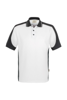 HAKRO Poloshirt Contrast MIKRALINAR®, weiss/anthrazit, XS