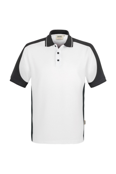 HAKRO Poloshirt Contrast MIKRALINAR®, weiss/anthrazit