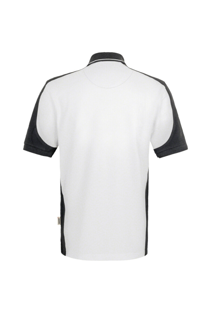 HAKRO Poloshirt Contrast MIKRALINAR®, weiss/anthrazit, XS