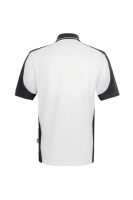 HAKRO Poloshirt Contrast MIKRALINAR®, weiss/anthrazit, XS