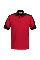 HAKRO Poloshirt Contrast MIKRALINAR®, rot/anthrazit, M