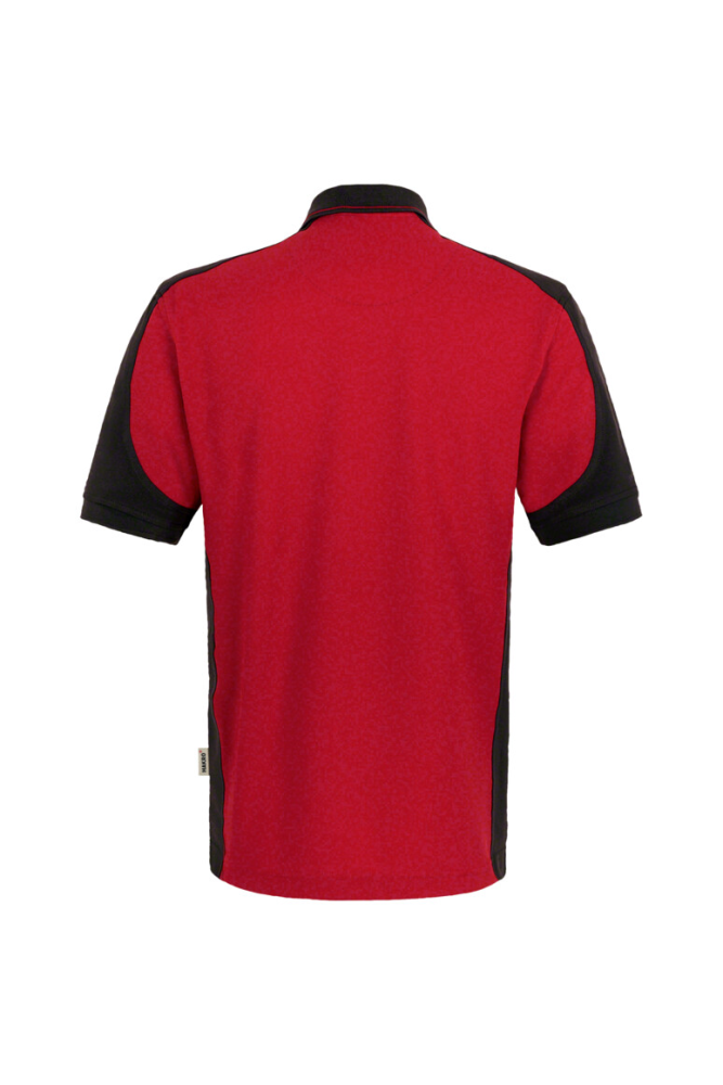 HAKRO Poloshirt Contrast MIKRALINAR®, rot/anthrazit, M