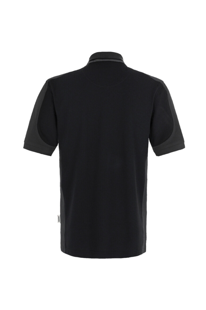 HAKRO Poloshirt Contrast MIKRALINAR®, schwarz/anthrazit, 2XL