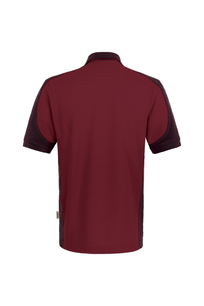 HAKRO Poloshirt Contrast MIKRALINAR®, weinrot/anthrazit, S