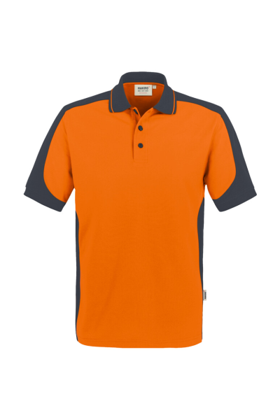 HAKRO Poloshirt Contrast MIKRALINAR®, orange/anthrazit