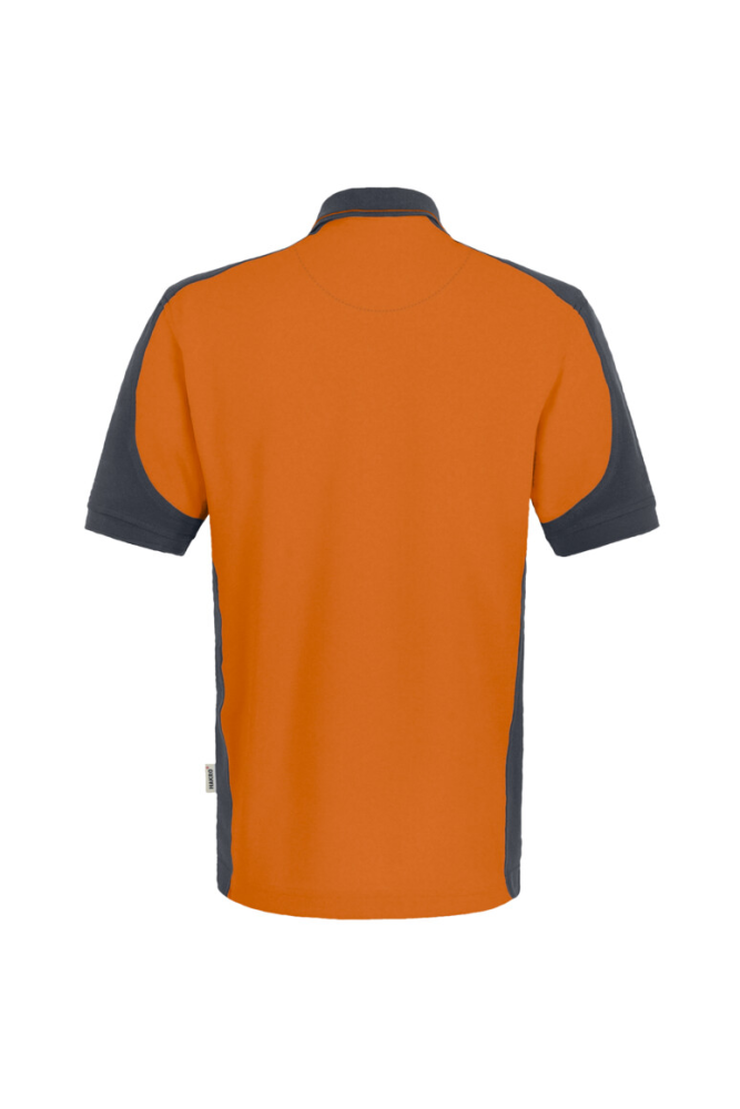 HAKRO Poloshirt Contrast MIKRALINAR®, orange/anthrazit, 2XL