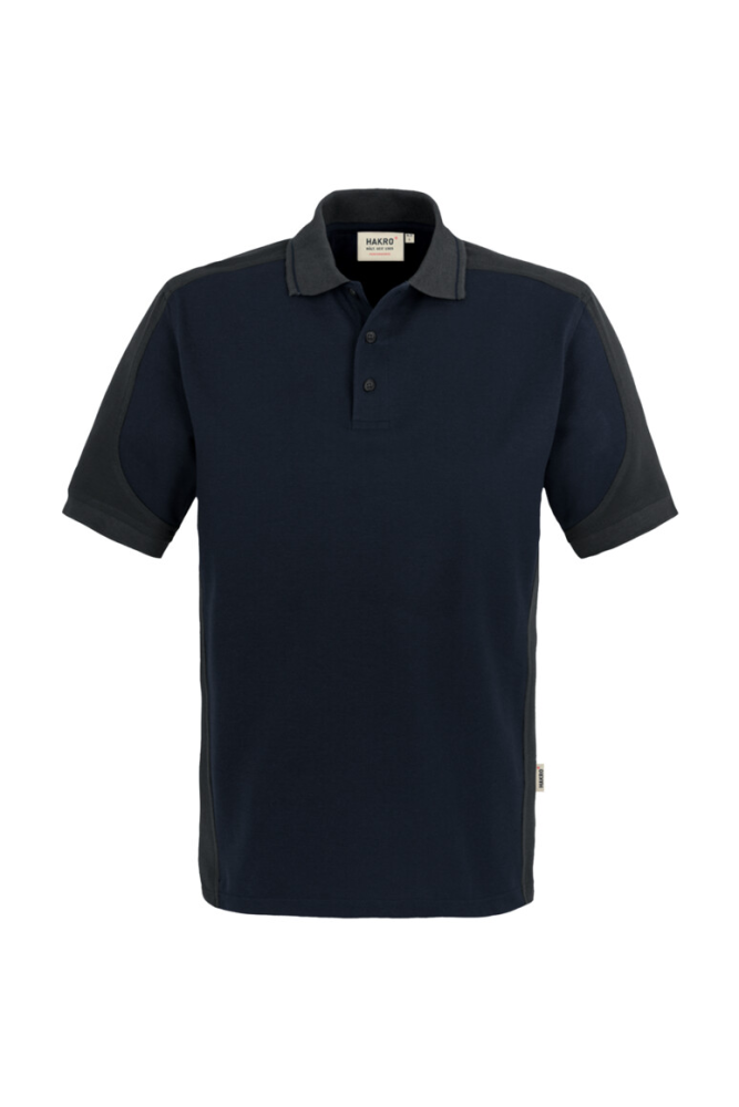 HAKRO Poloshirt Contrast MIKRALINAR®, tinte/anthrazit, M