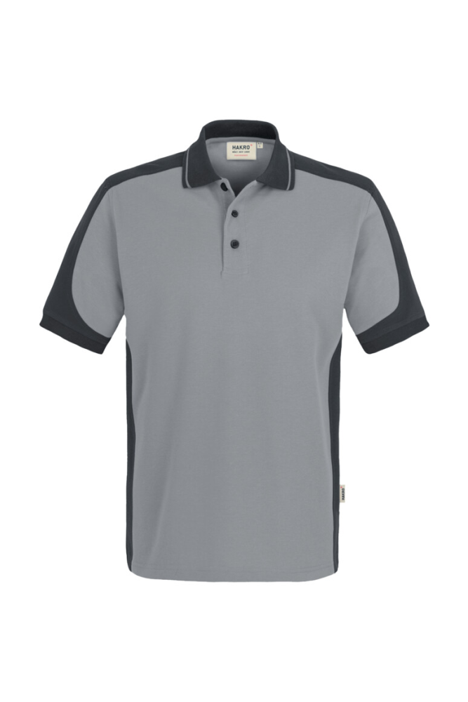 HAKRO Poloshirt Contrast MIKRALINAR®, titan/anthrazit, 3XL