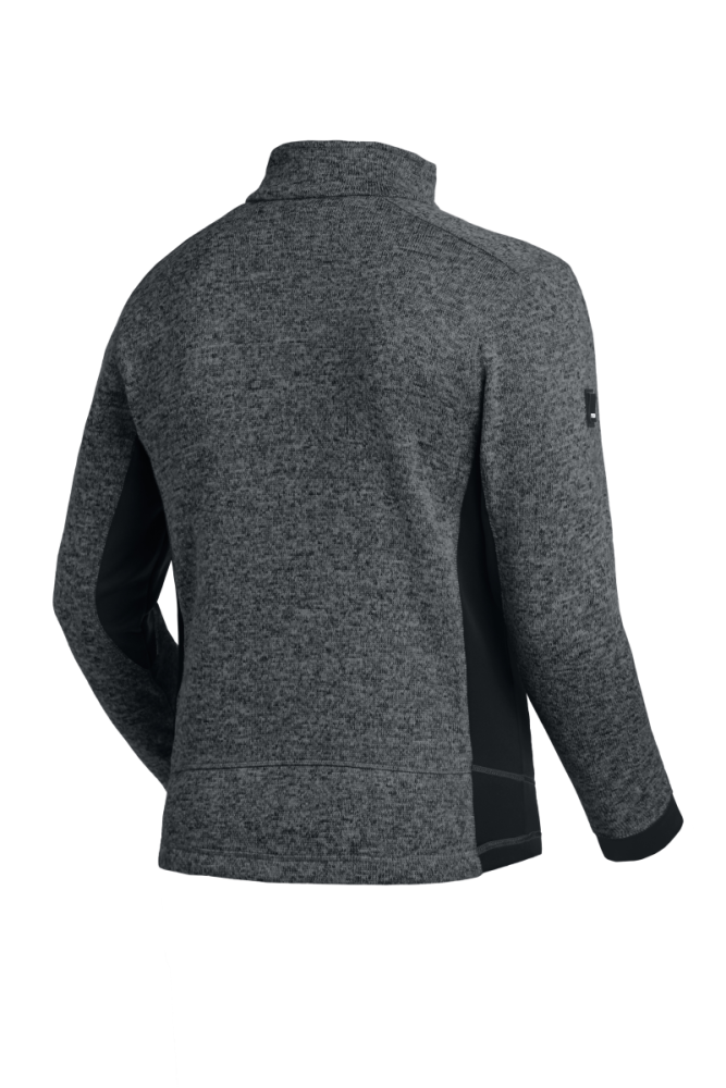 FHB CHRISTOPH Strick-Fleece-Jacke, anthrazit-schwarz, Gr. 2XL