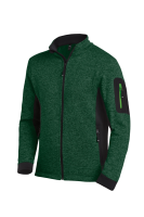 FHB CHRISTOPH Strick-Fleece-Jacke, grün-schwarz, Gr. 2XL