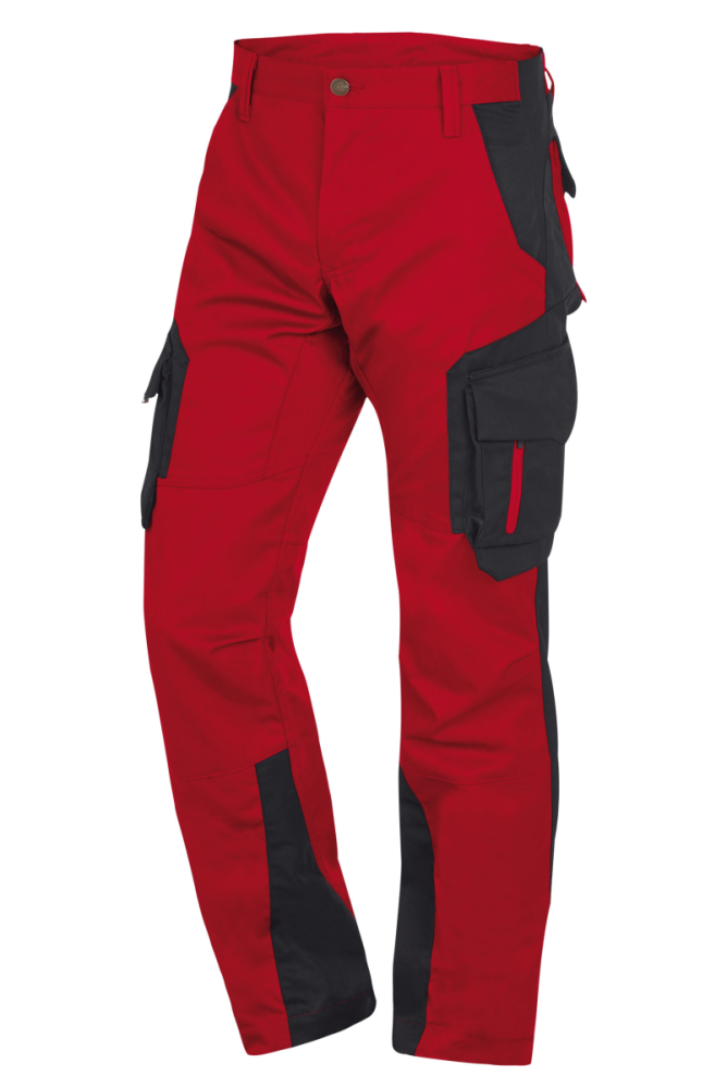 FHB FABIAN Arbeitshose, rot-schwarz, Gr.