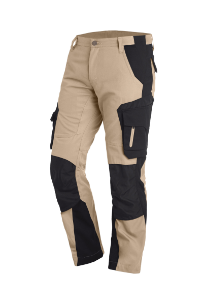 FHB FLORIAN Arbeitshose, beige-schwarz, Gr.